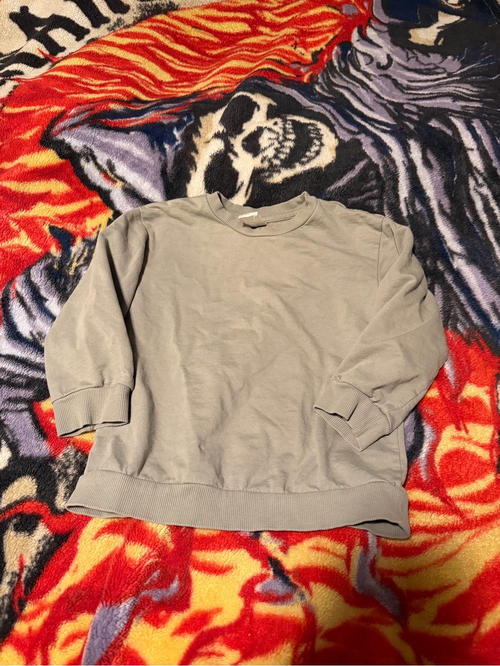 H&M Men's Crewneck Sweatshirt in Light Gray